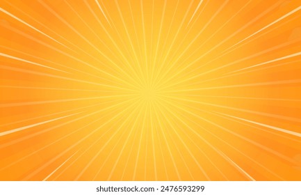 Orange gradient ray burst dot style background vector design