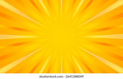 Orange gradient ray burst dot style background vector design