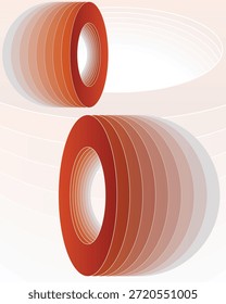 Orange Gradient Rings Abstract Design