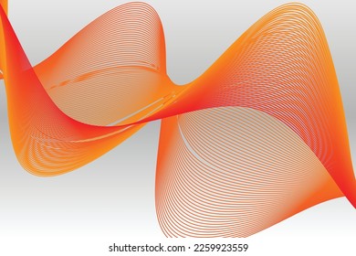 orange gradient wave abstract background. modern graphic for landing page and computer desktop background. 3d vector