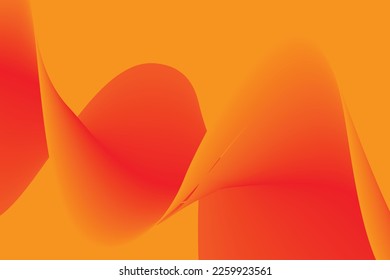 orange gradient wave abstract background. modern graphic for landing page and computer desktop background. 3d vector