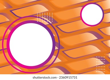 orange gradient wave background with purple circles. Abstract Poster. Hipster Frame. Modern Circle Layout. 3d Landing Page. website template
