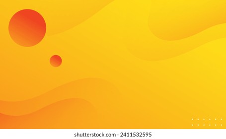 orange gradient wavy background . Dynamic sound wave. Design element. Vector illustration