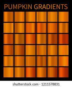 Orange gradients for Halloween banners  flyers  posters backgrounds Thanksgiving holiday  Pumpkin color gradients for your autumn design
