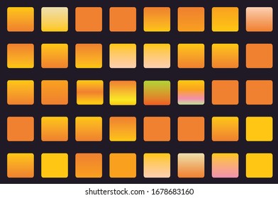 Orange gradients set , beautiful simple background 