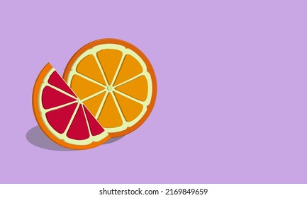 Orange and grapefruit icon vector illustration for background and other