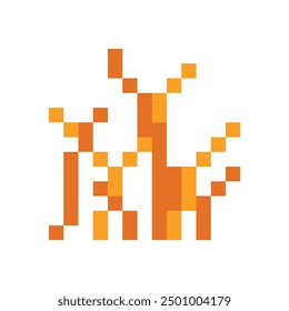 orange grass pixel art for your needs