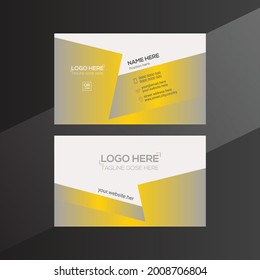 orange and gray colored vector business card design for any company use