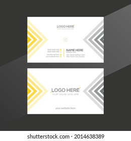 diseño de tarjetas de negocio de vectores de color naranja y gris para cualquier uso de la empresa