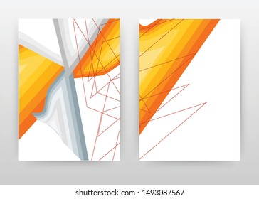Orange gray design for annual report, brochure, flyer, poster. Abstract orange gray background vector illustration for flyer, leaflet, poster. Business abstract A4 brochure template.