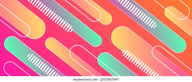 Fondo abstracto verde anaranjado superpone la capa en el espacio brillante con la decoración redondeada del efecto de las líneas. Concepto de estilo diagonal de elemento de Diseño gráfico moderno para Anuncio de Web, volante, tarjeta o cubierta de folleto
