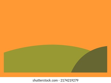 Arte vectorial de fondo naranja y verde