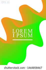 Orange green bright pattern, Modern abstract cover. A cool gradient shapes the composition. Eps10 vector.The futuristic design of the posters.