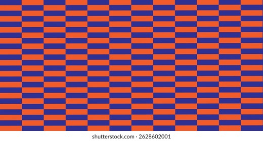 orange and green checkered pattern, checkerboard seamless pattern. vector