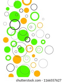 Orange and green circles abstract background