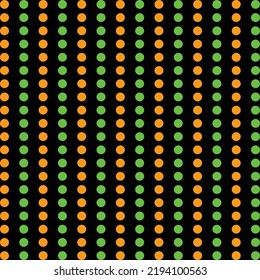Orange and green circles with black background