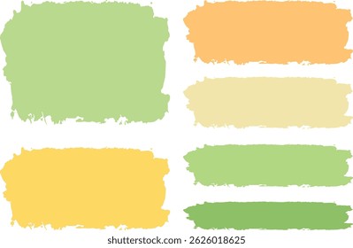 Oranje groene kleuren Abstracte penseelstreek Patroon achtergrond banners