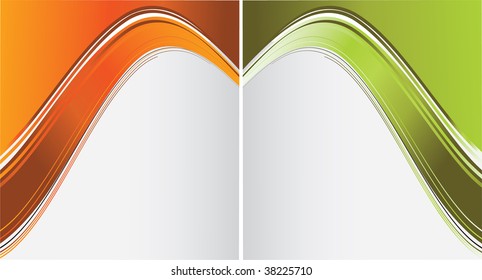 Orange and green curves