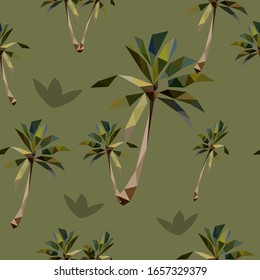 orange with green foliage color background seamless pattern