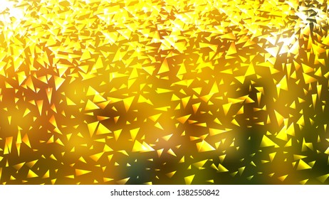 Orange and Green Geometric Triangle Background