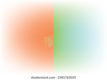 Orange, green gradient abstract background, social media, post design background, restaurant background, High resolution, social media background, vector, Landscape.
