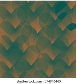 orange and green hearts pattern