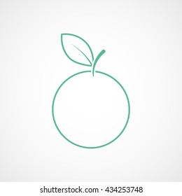 Orange Green Icon On White Background