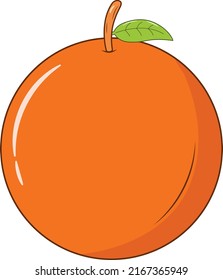Una imagen naranja con un vector de hoja verde