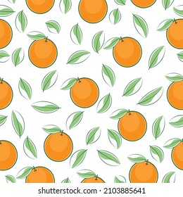 Naranja con hojas verdes cae sin fisuras último patrón sin inconvenientes