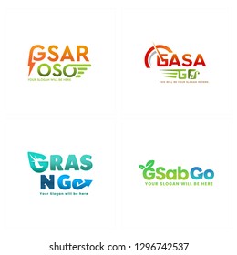 orange green red blue combination mark text symbol lightning wing speedometer fuel leaf arrow logo design concept suitable for industrial retail business transportation