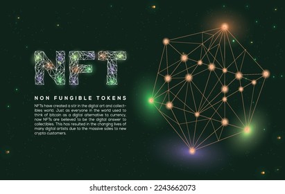 Orange and green sparkle light NFT wallpaper with rgb light effect.
