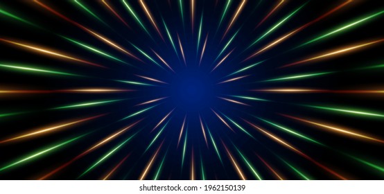 Orange green speed light background