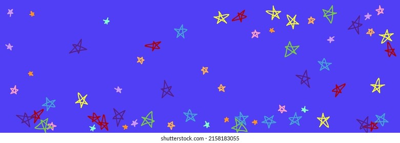Orange Green Turquoise Violet Childish Colorful Chaotic Rainbow Wallpaper. Dark Stars Mint Multicolor Blue Yellow Purple Handdrawn Stars. Naive Red Vibrant Pink Vivid Bright Kids Picture.