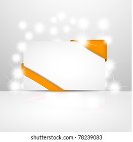 orange greeting card with sunrises