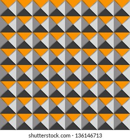 orange and grey 3d propeller square background, background concept