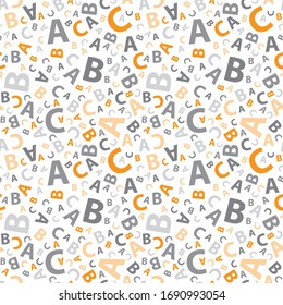 Orange und grauer Hintergrund des abgeschlossenen Buchstabens