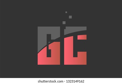 orange grey alphabet letter GC G C logo combination design suitable for a company or business