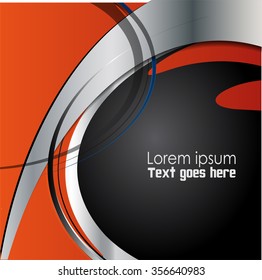 Orange Grey background gray curve line on space shadow overlap and dimension modern texture pattern for text and message website design
