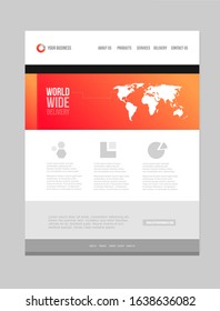 Orange Grey Color Finance Business Website Design Page With Responsive Template Layout. For A Finance Or Corporate Business Page