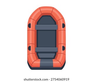 Orange And Grey Inflatable Rubber Utility Boat