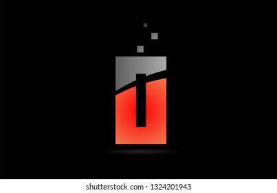 orange grey on black background alphabet letter O logo design suitable for a company or business