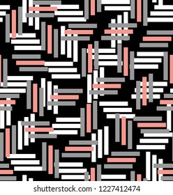 orange and grey stripe pattern on black background