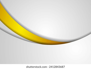 Orange and grey waves abstract modern corporate background. Vector design