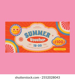 Orange Groovy Summer Sale Voucher