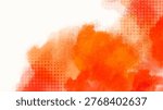 Orange grunge abstract background with halftone texture.