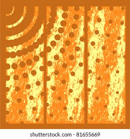 Orange grunge background with  halftone