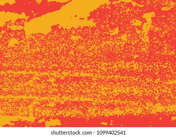 Orange grunge background with ink blurs texture vector format easy to use