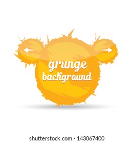 orange Grunge background. Retro background. Abstract shape. orange grunge speech bubble