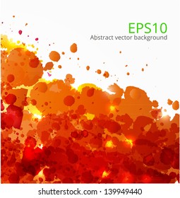 Orange grunge background. Vector illustration.
