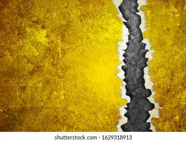 Orange grunge broken concrete wall abstract background. Vector textural design